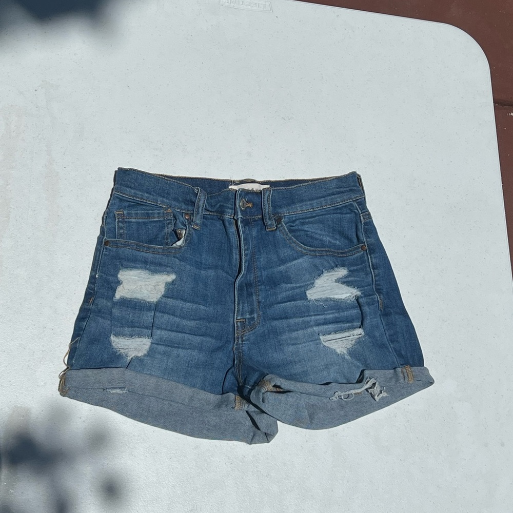 PacSun Blue Denim Distressed Shorts